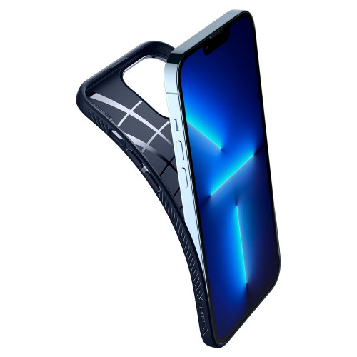 Чохол-накладка (силіконовий) Apple iPhone 13 Pro Max Spigen Liquid Air Navy Blue (ACS03202)