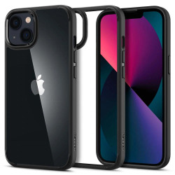 Чохол-накладка (силіконовий) Apple iPhone 13 Spigen Ultra Hybrid Matte Black (ACS03523)