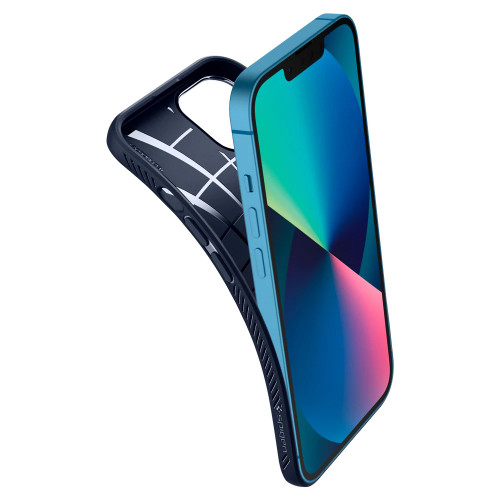 Чехол-накладка (силиконовый) Apple iPhone 13 Spigen Liquid Air Navy Blue (ACS03520)