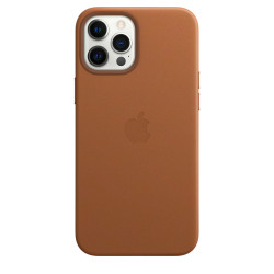 Чохол-накладка (шкіряний) Apple iPhone 12 Pro Max Leather Case with MagSafe Saddle Brown (MHKL3)