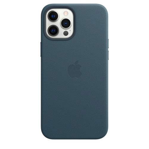 Чохол-накладка (шкіряний) Apple iPhone 12 Pro Max Leather Case with MagSafe Baltic Blue (MHKK3)