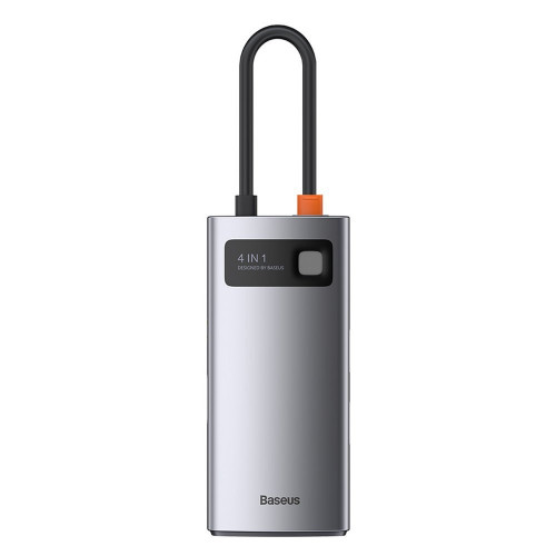 Baseus Metal Gleam Series 4-in-1 2 x USB3.0 + 4KHD + Type-C Gray (CAHUB-CY0G)