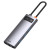 Baseus Metal Gleam Series 6-in-1 3 x USB3.0 + 4KHD + RJ45 + Type-C Gray (CAHUB-CW0G)