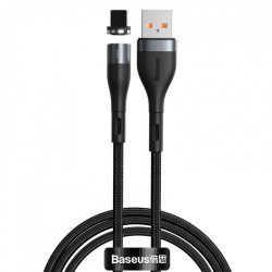 Baseus Zinc Magnetic Safe Fast Lightning 2.4A 1m Black/Gray (CALXC-KG1)