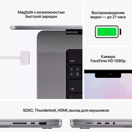 Apple MacBook Pro 16" Space Gray 2021 (Z14W00106)