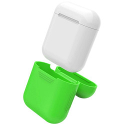 Чохол-накладка (силіконовий) для AirPods Silicone Case with Straps Green
