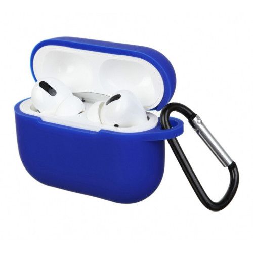 Чохол-накладка (силіконовий) Apple AirPods Pro Silicone Case with Carabine Blue