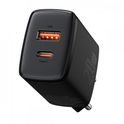 WIWU 20W Wall Charger Type-C + USB (EU) Black
