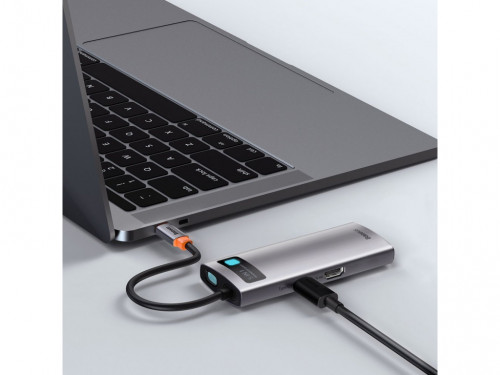 Baseus Metal Gleam Series 5-in-1 Type-C Gray (CAHUB-CX0G)