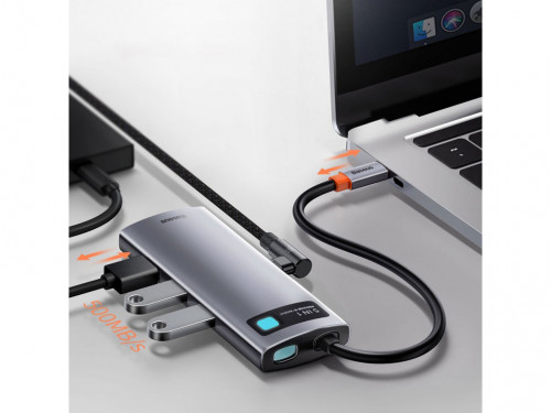 Baseus Metal Gleam Series 5-in-1 Type-C Gray (CAHUB-CX0G)
