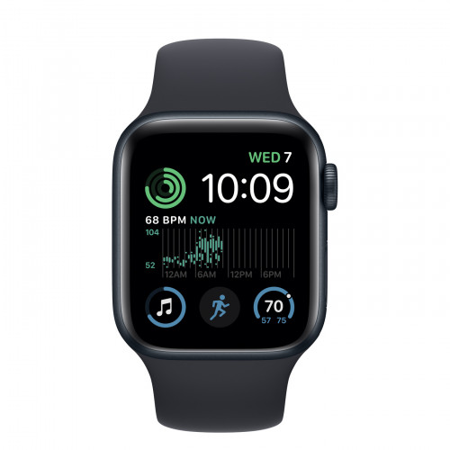 Apple Watch SE 2 GPS + Cellular 40mm Midnight Aluminum Case with Midnight Sport Band (MNPL3)