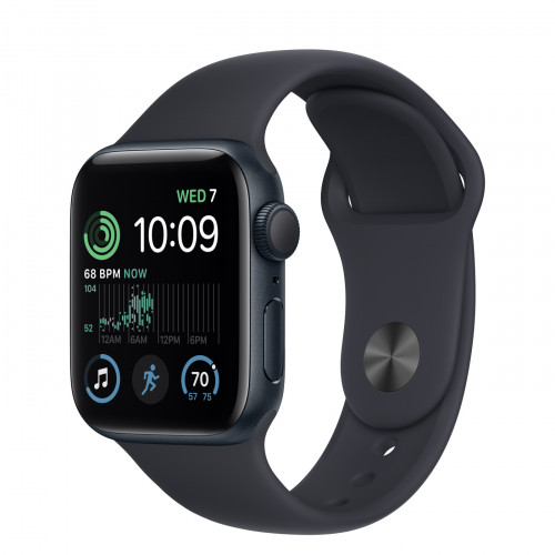 Apple Watch SE 2 GPS 40mm Midnight Aluminum Case with Midnight Sport Band (MNJT3)