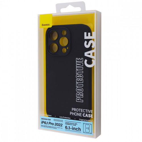 Чехол-накладка (силиконовый) Apple iPhone 14 Plus Baseus Liquid Silica Gel with MagSafe Black
