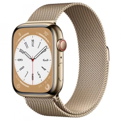 Apple Watch Series 8 GPS + Cellular 45mm Gold S. Steel Case w. Milanese Loop Gold (MNKP3/MNKQ3)