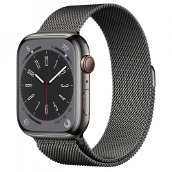Apple Watch Series 8 GPS + Cellular 45mm Graphite S. Steel Case w. Milanese Loop Graphite (MNKW3/MNKX3)