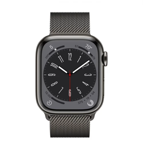 Apple Watch Series 8 GPS + Cellular 41mm Graphite S. Steel Case w. Milanese Loop Graphite (MNJL3/MNJM3)