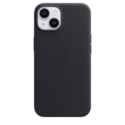 Чохол-накладка (шкіряний) Apple iPhone 14 Leather Case with MagSafe Midnight (MPP43)