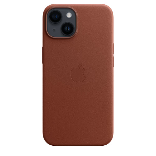 Чохол-накладка (шкіряний) Apple iPhone 14 Leather Case with MagSafe Umber (MPPK3)
