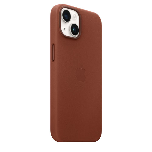 Чохол-накладка (шкіряний) Apple iPhone 14 Leather Case with MagSafe Umber (MPPK3)
