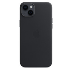 Чохол-накладка (шкіряний) Apple iPhone 14 Plus Leather Case with MagSafe Midnight (MPP93)