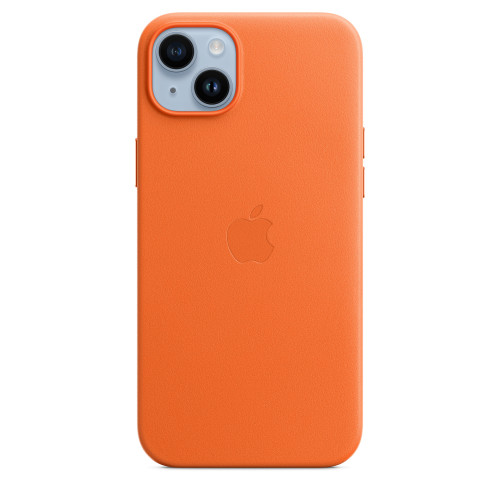 Чохол-накладка (шкіряний) Apple iPhone 14 Plus Leather Case with MagSafe Orange (MPPF3)