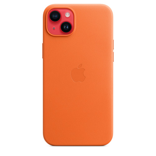 Чохол-накладка (шкіряний) Apple iPhone 14 Plus Leather Case with MagSafe Orange (MPPF3)