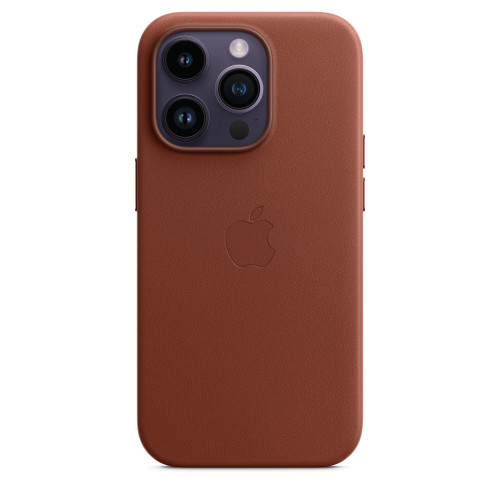 Чохол-накладка (шкіряний) Apple iPhone 14 Pro Leather Case with MagSafe Umber (MPPK3)