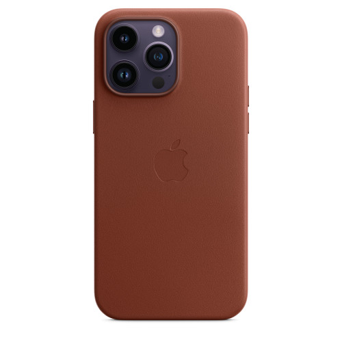 Чохол-накладка (шкіряний) Apple iPhone 14 Pro Max Leather Case with MagSafe Umber (MPPQ3)