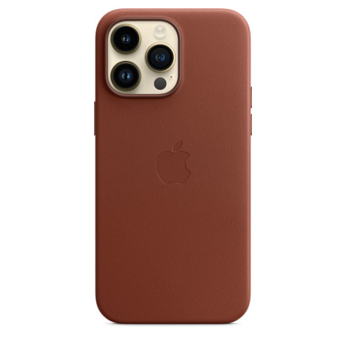 Чохол-накладка (шкіряний) Apple iPhone 14 Pro Max Leather Case with MagSafe Umber (MPPQ3)