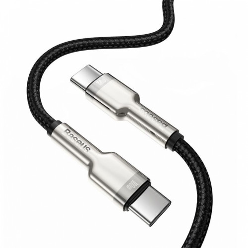 Baseus Cafule Series Metal Type-C to Type-C 2m 100W Black (CATJK-D01)