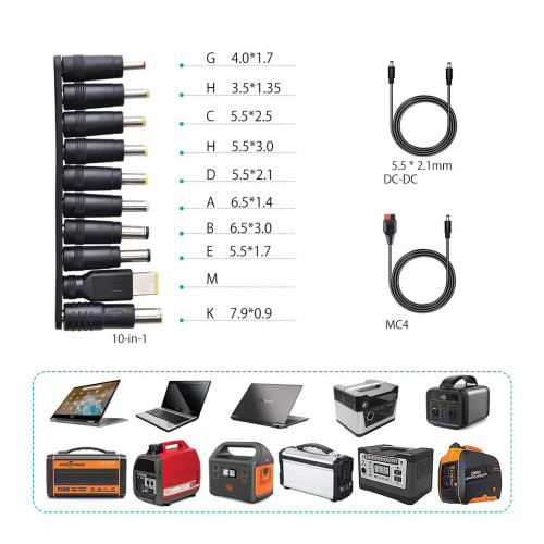 Портативна сонячна зарядна станція Choetech 120W Black