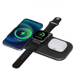 WiWU Power Air Wireless Fast Charger Stand Black (PA3IN1B)