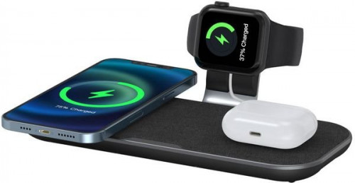 WiWU Power Air Wireless Fast Charger Stand Black (PA3IN1B)