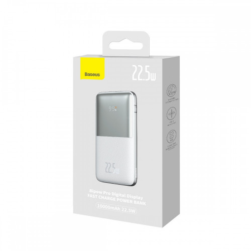 Baseus Bipow Pro Digital Display 22.5W 10000 mAh White (PPBD040002)
