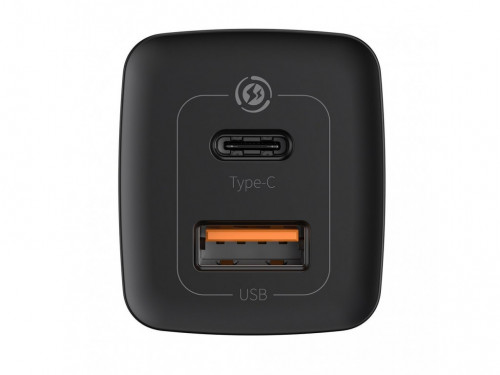 Baseus GaN2 Lite Quick Charger 65W Type-C + USB Black (CCGAN2L-B01)