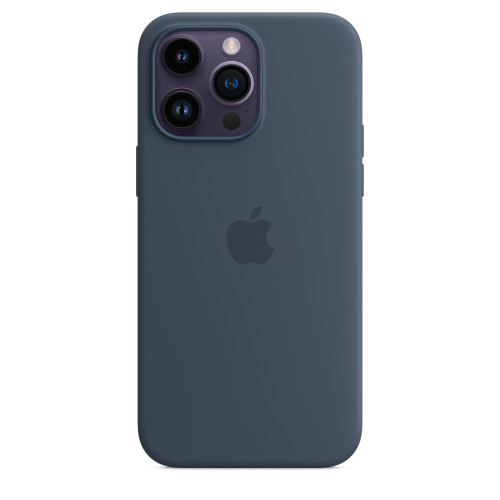 Чехол-накладка (силиконовый) для iPhone 14 Pro Max Silicone Case with MagSafe High Copy Storm Blue