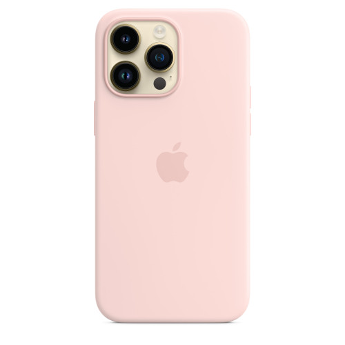 Чохол-накладка (силіконовий) для iPhone 14 Pro Max Silicone Case with MagSafe High Copy Chalk Pink