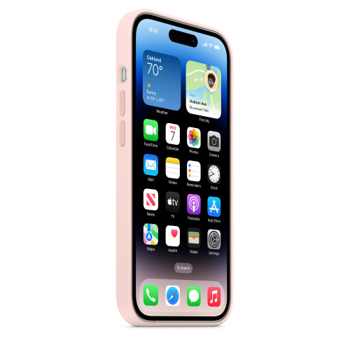 Чехол-накладка (силиконовый) для iPhone 14 Pro Silicone Case with MagSafe High Copy Chalk Pink