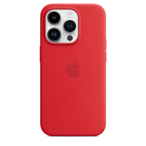 Чехол-накладка (силиконовый) для iPhone 14 Pro Silicone Case with MagSafe High Copy RED