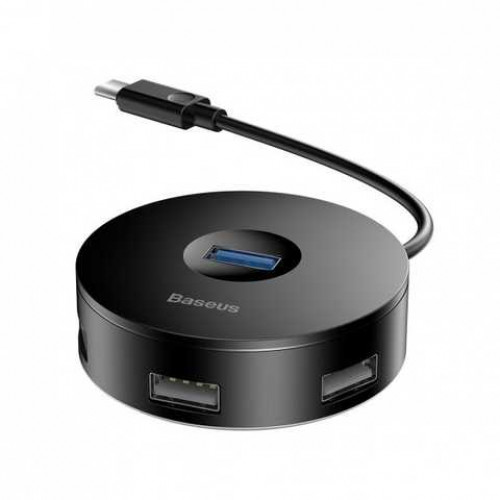 Baseus Round Box Type-C to USB 3.0 + 3USB 2.0 Black (CAHUB-G01)