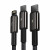 Baseus Tungsten Gold One-for-three Fast Charging Data 3-in-1 Micro USB+Lightning+Type-C 3.5A 1.5m Black (CAMLTWJ-01)