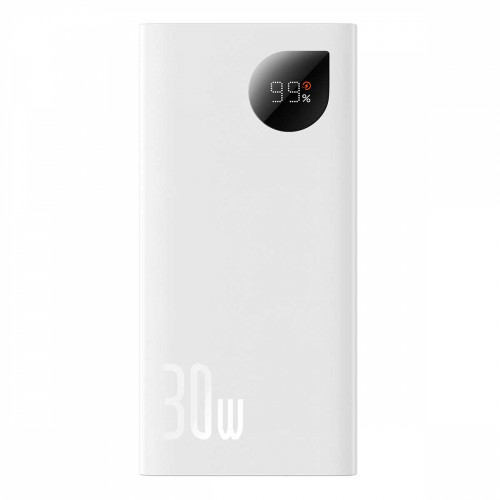 Baseus Adaman Metal Digital Display 30W 10000 mAh White (PPAD040002)