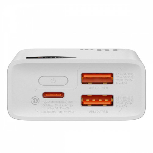 Baseus Adaman Metal Digital Display 30W 10000 mAh White (PPAD040002)