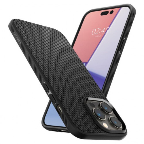 Чехол-накладка (силиконовый) Apple iPhone 14 Pro Max Spigen Liquid Air Black (ACS04813)