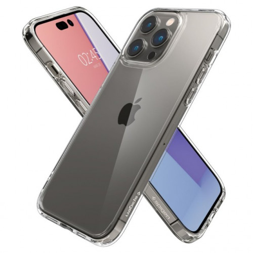 Чохол-накладка (силіконовий) Apple iPhone 14 Pro Max Spigen Ultra Hybrid Crystal Clear (ACS04816)