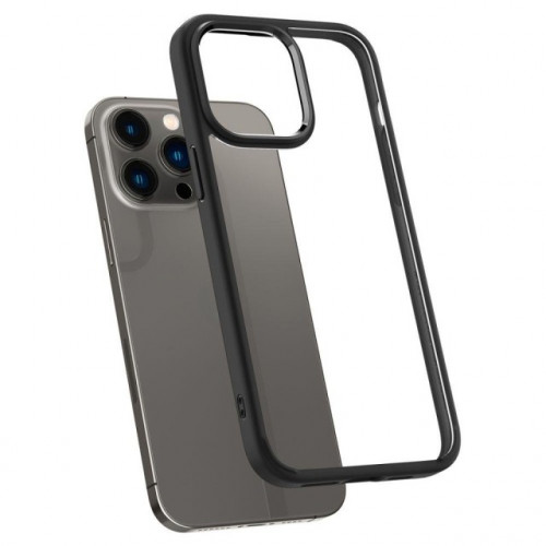Чохол-накладка (силіконовий) Apple iPhone 14 Pro Max Spigen Ultra Hybrid Black (ACS04817)
