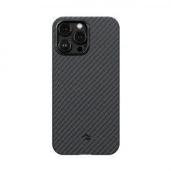 Чохол-накладка (карбоновий) Apple iPhone 14 Pro Max Pitaka MagEZ Case 3 Twill 1500D Black/Grey (KI1401PM)