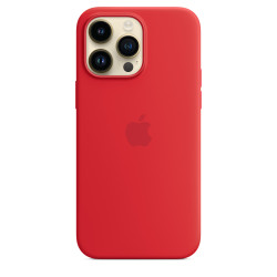Чохол-накладка (силіконовий) для iPhone 14 Pro Max Silicone Case with MagSafe High Copy RED