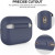 Чехол-накладка (силиконовый) Apple AirPods Pro 2 AhaStyle Silicone Case with strap Midnight Blue (X003E41MYN)