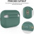 Чехол-накладка (силиконовый) Apple AirPods Pro 2 AhaStyle Silicone Case with strap Midnight Green (X003E46FGX)
